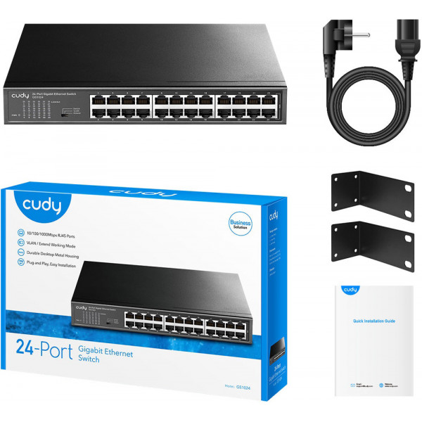 Комутатор Cudy GS1024, 24 портовий Gigabit Metal Switch