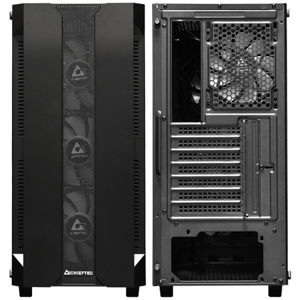 Корпус Chieftec HUNTER GS-01B-OP 4x120mm A-RGB, ATX, без БЖ, Black