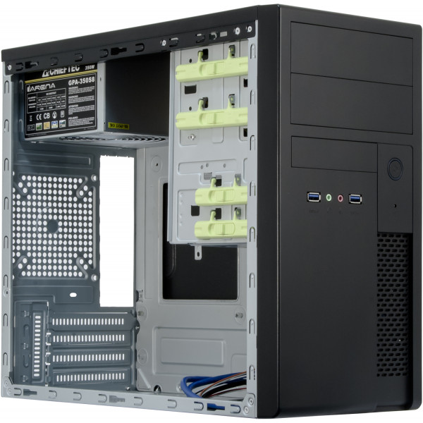 Корпус Chieftec MESH XT-01B-350GPB 350W 2xUSB3.0, mATX, Black