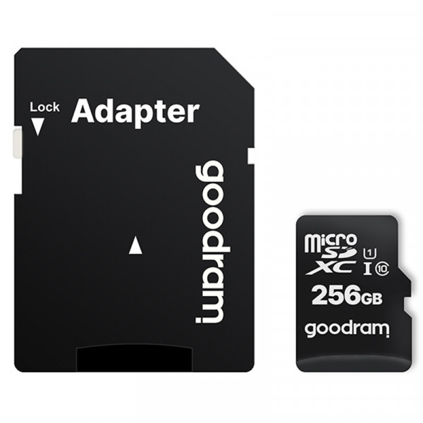Memory card microSDXC 256Gb GoodRAM class 10 UHS I U1, Retail + adapter