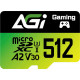 Memory card microSDXC 512Gb AGI Supreme Pro TF138 (C10 UHS I U3 V30 A2) Retail + adapter