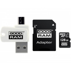 Memory card Secure Digital Micro 128Gb GoodRAM SDXC (class 10 UHS I U1) Retail + adapter +CardReader