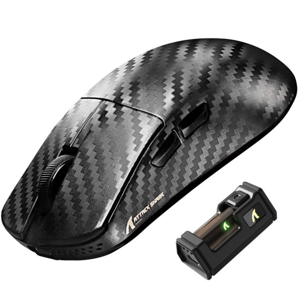 Мишка Attack Shark R11 Ultra, Wireless/Bluetooth, 42000dpi. (PAW3950MAX) 6кн., Phantom Shark