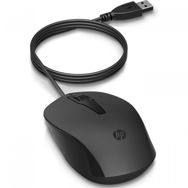 Мишка дротова HP 150 USB, чорна