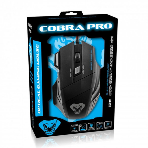 Мишка Media-Tech Cobra Pro, 6 кн., 3200dpi, чорна