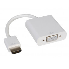Перехідник HDMI M -> VGA F білий (без звуку) OEM