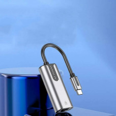 Перехідник USB 3.1 Type-C -> Ethernet RJ45 1000Mb Aluminum Vention сірий