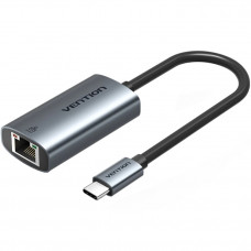 Перехідник USB 3.1 Type-C -> Ethernet RJ45 1000Mb чорний Aluminum Alloy Type Vention