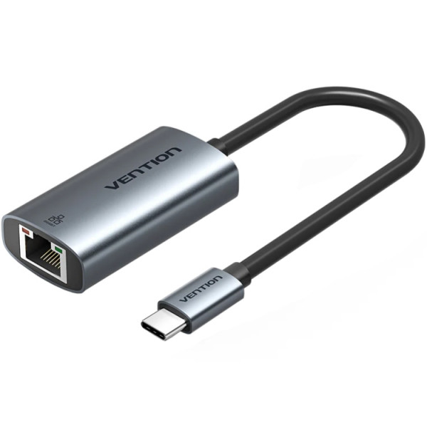 Перехідник USB 3.1 Type-C -> Ethernet RJ45 1000Mb чорний Aluminum Alloy Type Vention