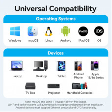 Перехідник USB 3.1 Type-C -> Ethernet RJ45 1000Mb чорний Aluminum Alloy Type Vention