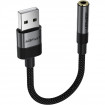 Перехідник USB-A -> 3.5 mm 15cm audio converter J13 Acefast black