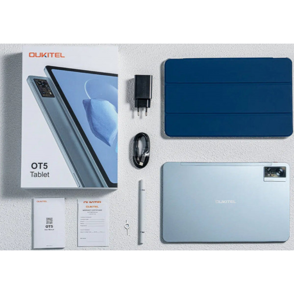 Планшет Oukitel OT5S 12" FHD/6GB/256GB/T606/8250mAh/16+8Мп/DualSIM/LTE/Чохол+Стилус/Metal Grey/Blue