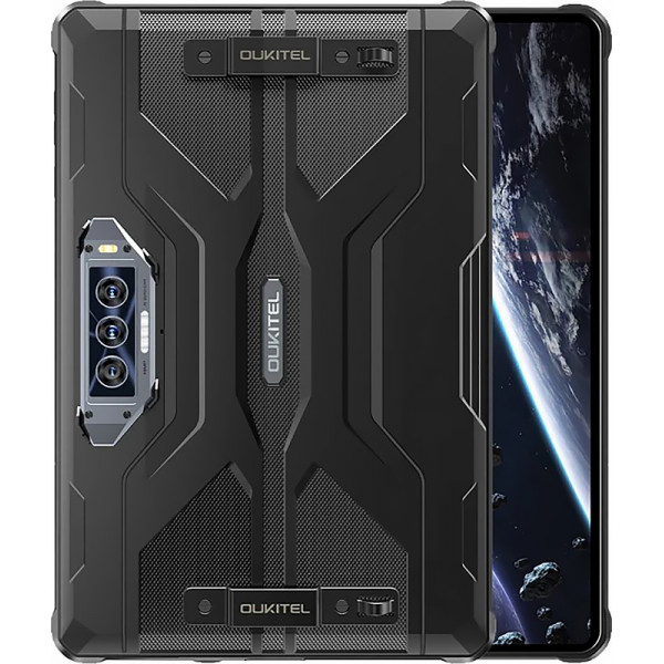 Планшет Oukitel RT8 11" FHD+ /6GB/256GB/ G99 /20000mAh/48+32Мп Night/IP69K/NFC/LTE Black з тримачем