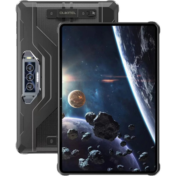 Планшет Oukitel RT8 11" FHD+ /6GB/256GB/ G99 /20000mAh/48+32Мп Night/IP69K/NFC/LTE Black з тримачем