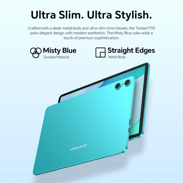 Планшет Teclast P33 KIT 10.1” HD+ / 3GB / 64GB / A333 / 6000mAh / WIFI / 5+2Mp / Metal / Blue