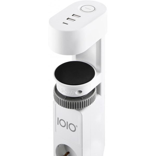 Power filtr 1,5м IOIO SL3000, 1.5м, білий (3 зах роз + 2 порти USB-A та 1 порт USB-C)