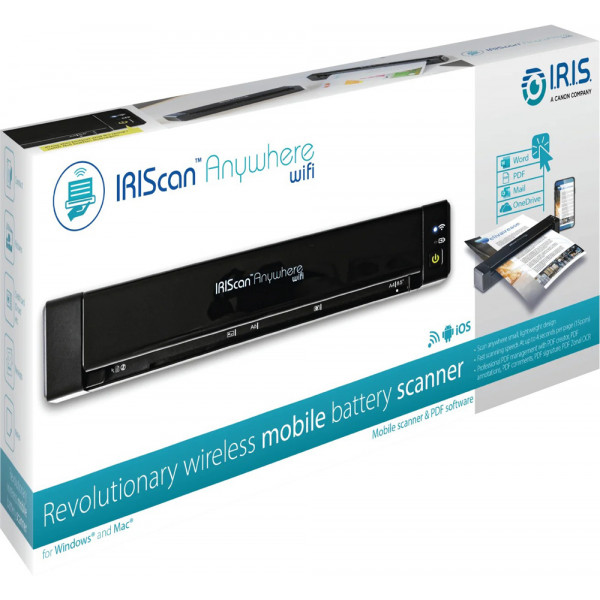 Сканер A4 Canon IRIScan Anywhere 6 WIFI Simplex (1200dpi 15стор/хв USB microSD мобільний чорний)