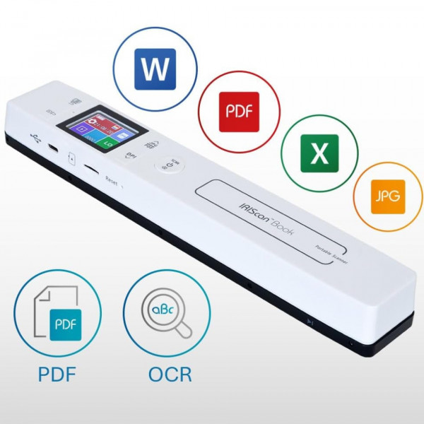 Сканер A4 Canon IRIScan Book 7 (1050dpi, USB, microSD, 15стор/хв, портативний, білий)