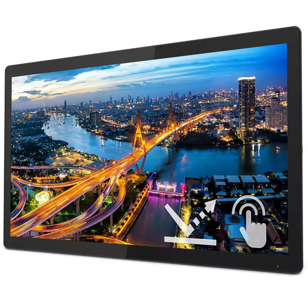 TFT 21.5" Philips 222B1TFL, IPS, 75Гц, сенсорний, VGA, HDMI, DP, USB-hub, HAS, чорний