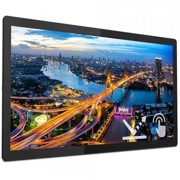 TFT 21.5" Philips 222B1TFL, IPS, 75Гц, сенсорний, VGA, HDMI, DP, USB-hub, HAS, чорний