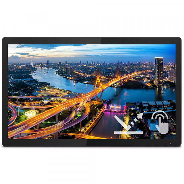 TFT 21.5" Philips 222B1TFL, IPS, 75Гц, сенсорний, VGA, HDMI, DP, USB-hub, HAS, чорний