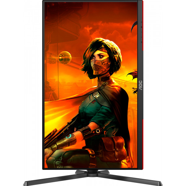 TFT 27" AOC U27G3X/BK, IPS, 3840x2160, 160Гц, 1мс, 2хHDMI, 2хDP, HAS, Pivot, чорно-червоний