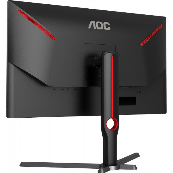 TFT 27" AOC U27G3X/BK, IPS, 3840x2160, 160Гц, 1мс, 2хHDMI, 2хDP, HAS, Pivot, чорно-червоний