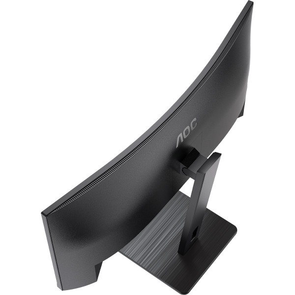 TFT 34" AOC CU34P3CV, WQHD,VA, 100Hz, вигнутий, HDMI, DP, USB-С, RJ-45, USB-hub, HAS, кол, чорний