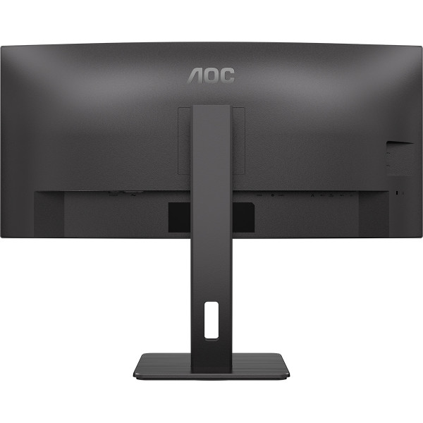 TFT 34" AOC CU34P3CV, WQHD,VA, 100Hz, вигнутий, HDMI, DP, USB-С, RJ-45, USB-hub, HAS, кол, чорний