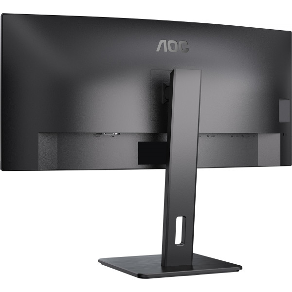 TFT 34" AOC CU34P3CV, WQHD,VA, 100Hz, вигнутий, HDMI, DP, USB-С, RJ-45, USB-hub, HAS, кол, чорний