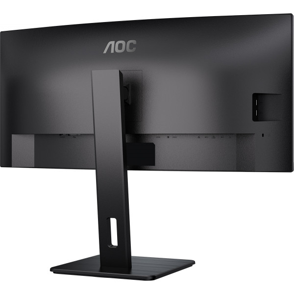 TFT 34" AOC CU34P3CV, WQHD,VA, 100Hz, вигнутий, HDMI, DP, USB-С, RJ-45, USB-hub, HAS, кол, чорний