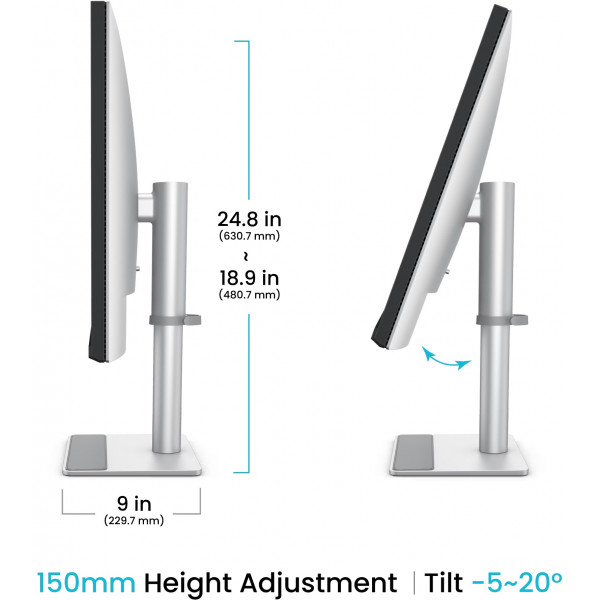 TFT 31.5" BenQ MA320UG, IPS, 4K, 120Hz, 2хHDMI, USB-C, HAS, Pivot, кол., сріблясто-сірий