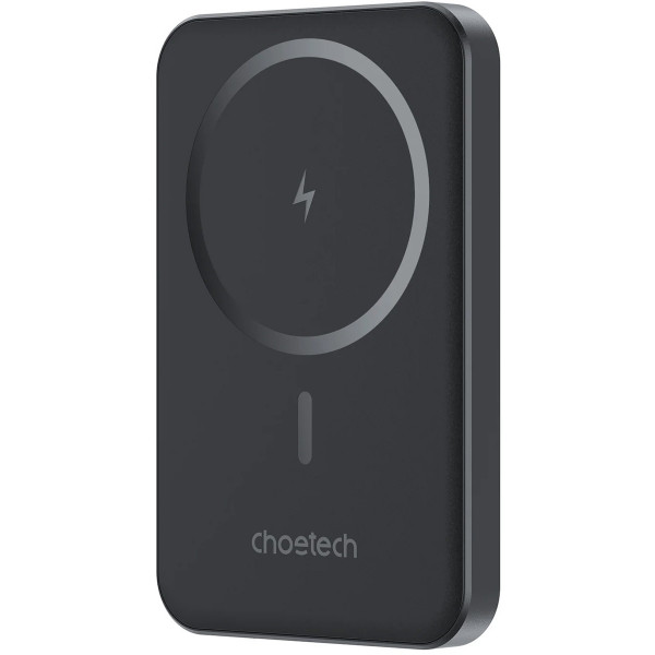 УМБ Choetech Magnetic Wireless 5000mAh 20W PD Qi-15W USB-C In/Out, тонкий, Black