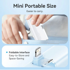 УМБ Vention 4800mAh 22,5W PD, USB-C In/Out, LED display, with built-in USB-C cable Pink
