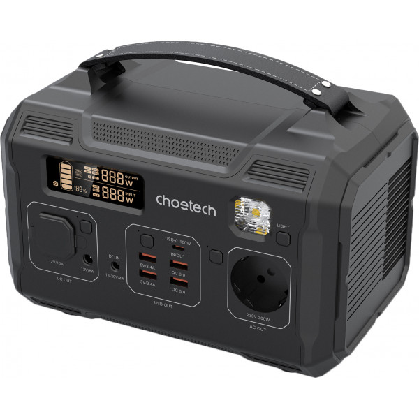 Зарядна станція Choetech BS002 300Вт (276Вт/г) QC 3.0, USB-C PD100 Вт