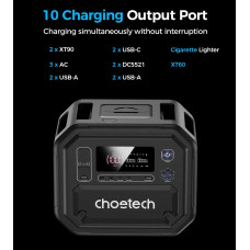 Зарядна станція Choetech BS064 2500Вт (2160Вт/г) AC,LiFePo4,MPPT, UPS, PD100 Вт