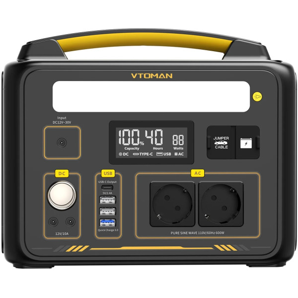 Зарядна станція Vtoman Jump 600X PB-20 (299 Вт/г) 600W LiFePo4