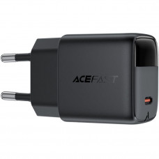 Зарядний пристрій 1xUSB-C 20W Gan A113 Fast Charger with digital display black Acefast