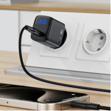 Зарядний пристрій 1xUSB-C 30W Gan A115 Fast Charger + USB-C cable black Acefast