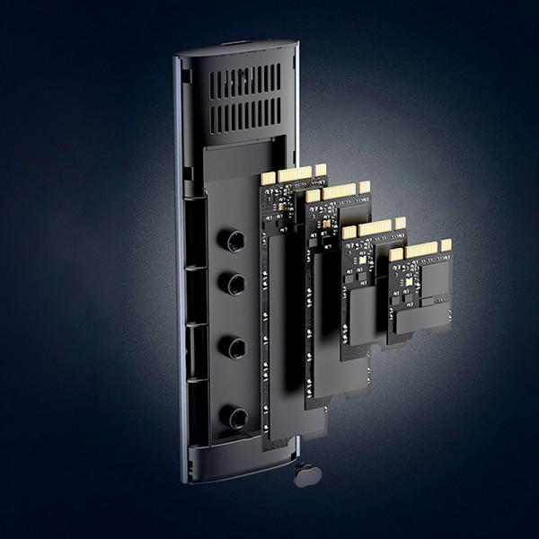 Зовнішня кишеня для SSD M.2 (NVME) M-KEY UGREEN 3.1 GEN2 CM400 сіра