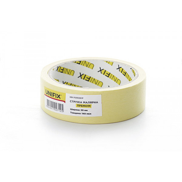 Стрічка клейка малярна MR-7030261P преміум 30мм*20м UNIFIX
