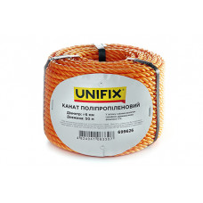 Канат поліпропіленовий 6мм 50м UNIFIX