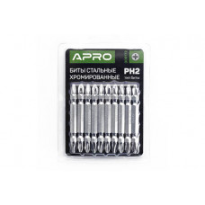 Біта 2-стороння РН2-РН2*65мм хром (10шт/уп) APRO