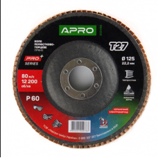 Круг пелюстково-торцевий керамічний Р60 прямий 125х22.2мм (Т27) (КПТ) APRO PRO