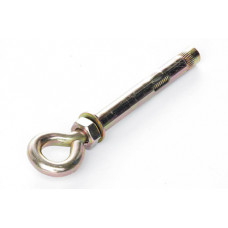 Анкер з кожухом і гайкою з O-гаком М10/12*100 цинк жовтий (пач 5шт) APRO