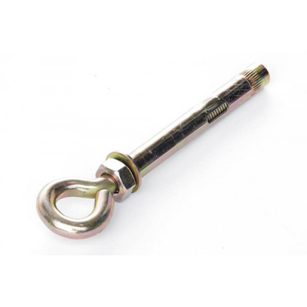 Анкер з кожухом і гайкою з O-гаком М10/12*100 цинк жовтий (пач 5шт) APRO