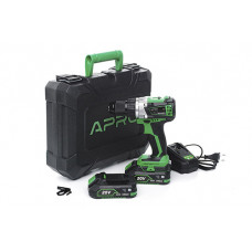 Дриль-шуруповерт безщіточний APRO 20В, 2А, 20DB, 2 АКБ, ЗУ, кейс