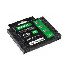 Губка шліфувальна двостороння Р40 125х100х12мм APRO