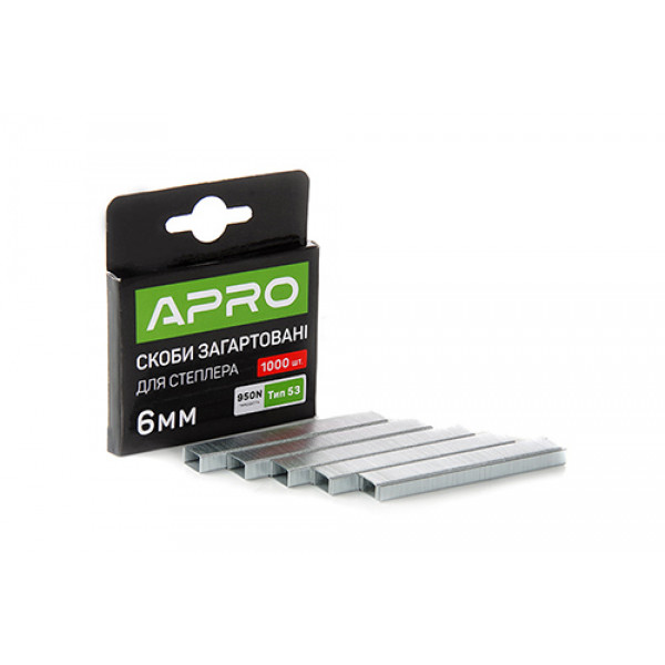 Скоби загартовані 6х11.3х0.7мм 1000шт APRO