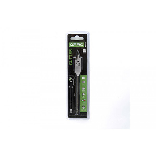 Свердло пір'яне ?16мм, довжина 150мм Cutter APRO